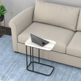 Minimalist Stylish Artistic Designer Side Table with Black Metal Finish - Decor Smart