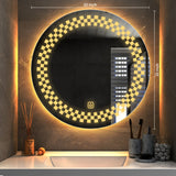 Minimalistic Designer Pattern LED Bathroom Wall Mirror - Decor Smart