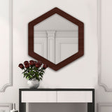 Minimalistic Geometrical Shape Wooden Wall Mirror - Decor Smart