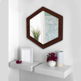 Minimalistic Geometrical Shape Wooden Wall Mirror - Decor Smart