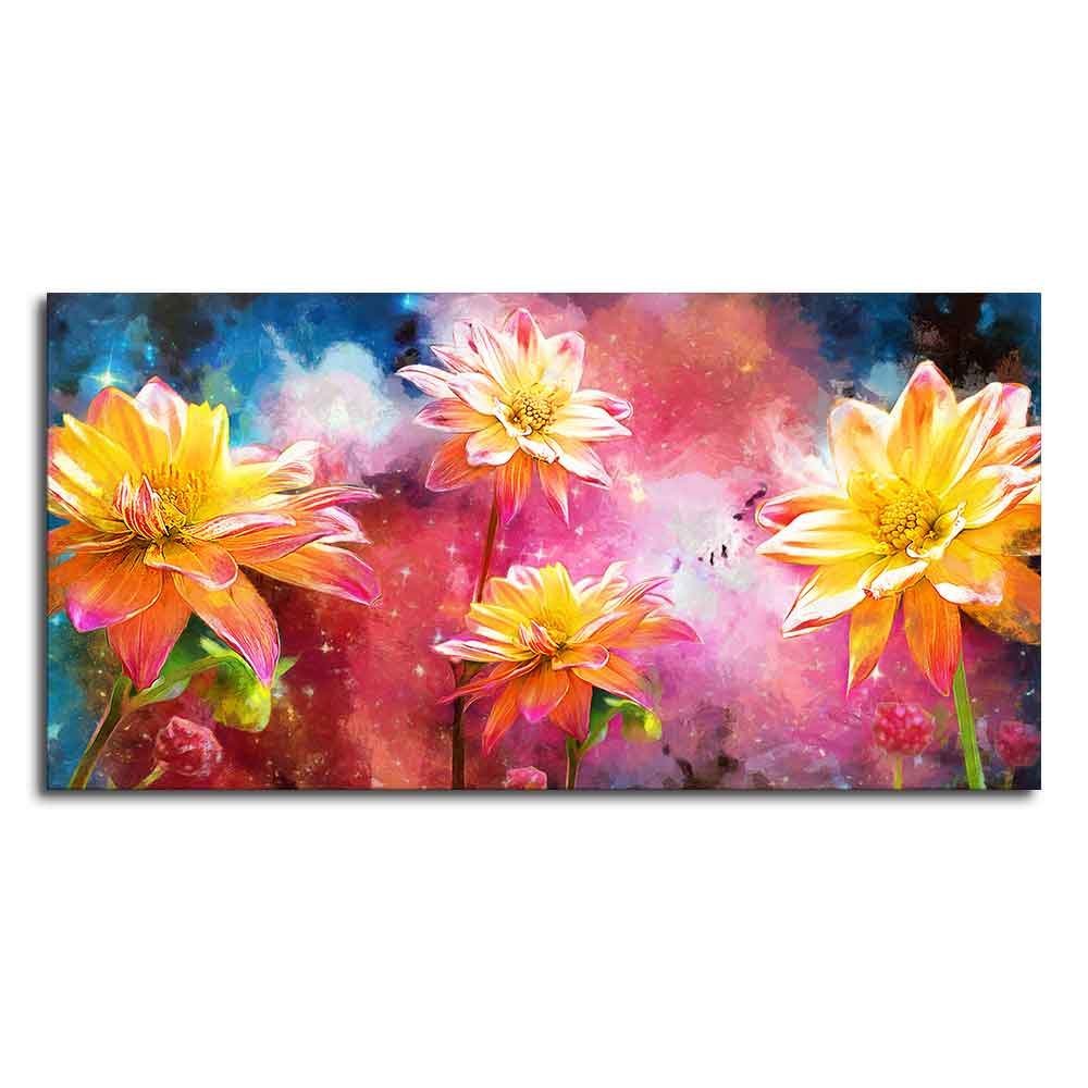 Modern Abstract Art of Flowers Canvas Wall Painting - Decor Smart