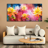 Modern Abstract Art of Flowers Canvas Wall Painting - Decor Smart