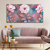 Modern Abstract Art of Pink Rose Wall Painting - Decor Smart