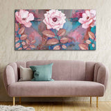 Modern Abstract Art of Pink Rose Wall Painting - Decor Smart