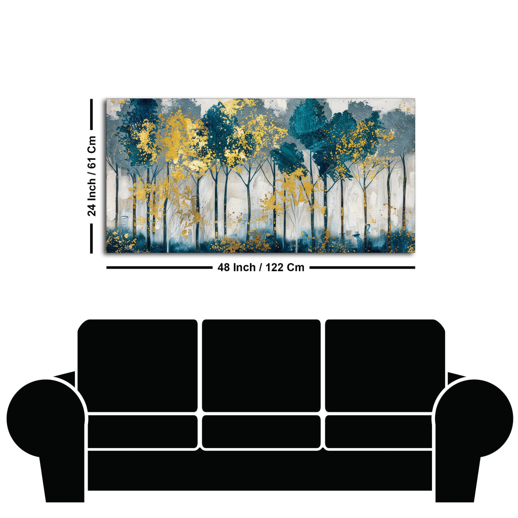 Modern Abstract Shaped Tree Art Canvas Wall Painting