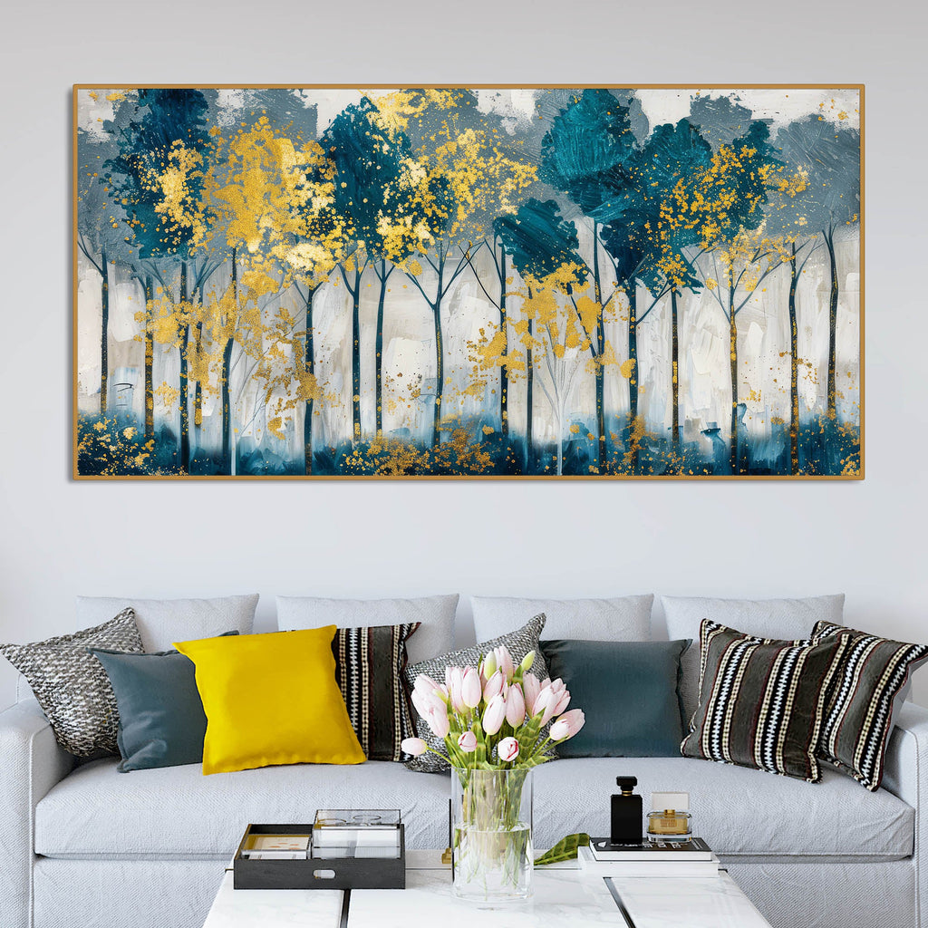 Modern Abstract Shaped Tree Art Canvas Wall Painting