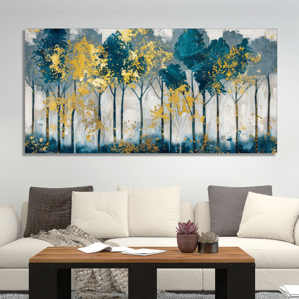 Modern Abstract Shaped Tree Art Canvas Wall Painting