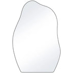 Modern Asymmetrical Wall Mirror with Black Frame for Bathroom