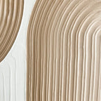 Modern Beige and White Abstract Design 3D Wall Art Home Decor
