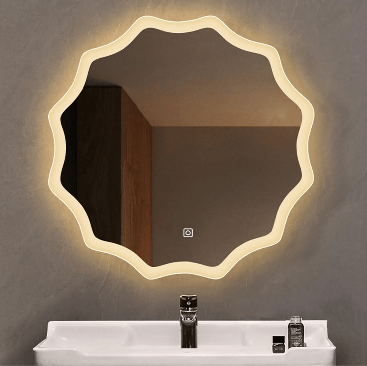 Modern Decorative Artistic Pattern LED Bathroom Mirror - Decor Smart