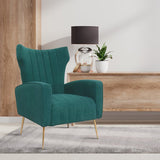Modern Dense Foam Comfortable Luxurious Green Sofa Lounge Chair - Decor Smart