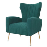 Modern Dense Foam Comfortable Luxurious Green Sofa Lounge Chair - Decor Smart