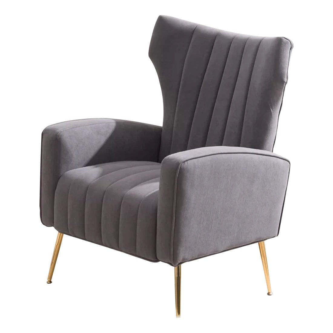 Modern Dense Foam Comfortable Luxurious Grey Sofa Lounge Chair - Decor Smart