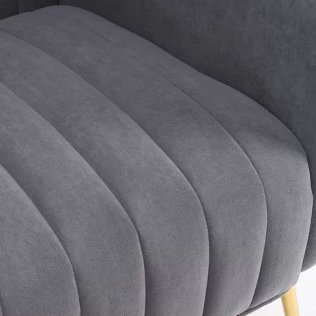 Modern Dense Foam Comfortable Luxurious Grey Sofa Lounge Chair - Decor Smart