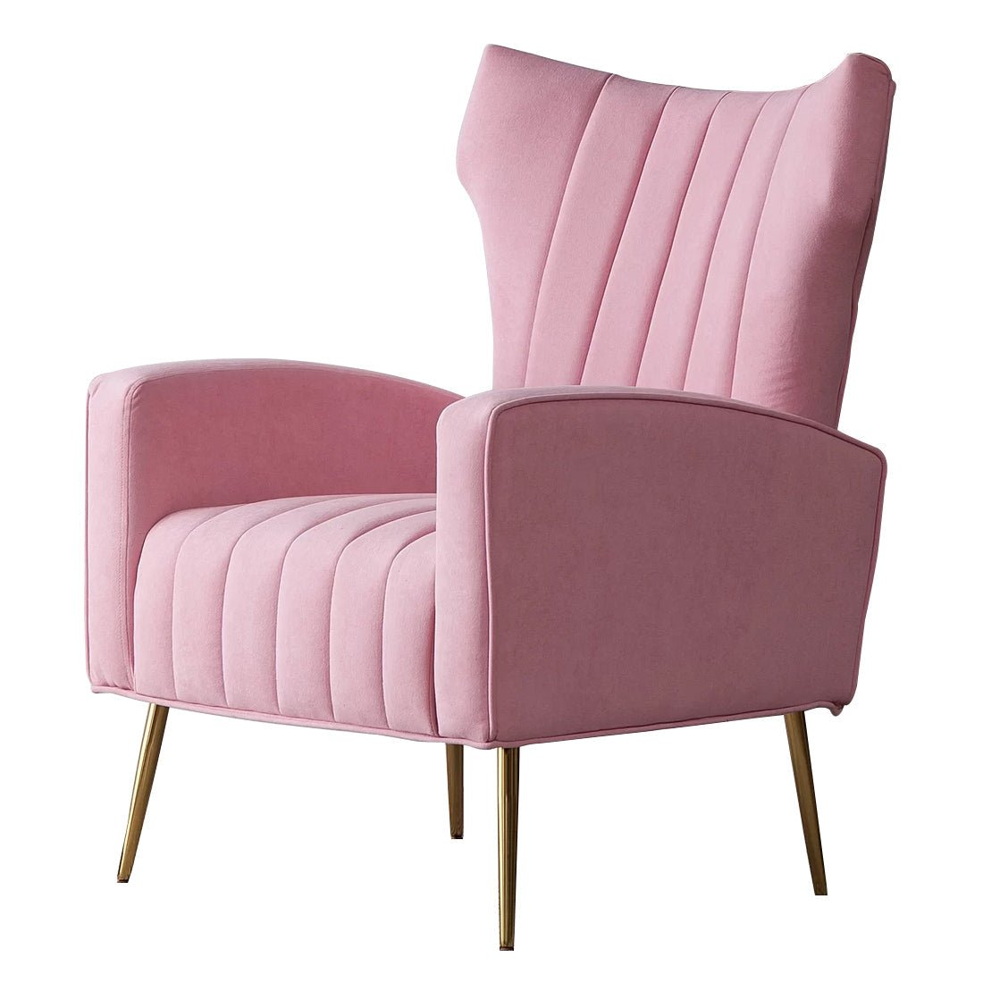 Modern Dense Foam Comfortable Luxurious Pink Sofa Lounge Chair - Decor Smart
