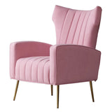 Modern Dense Foam Comfortable Luxurious Pink Sofa Lounge Chair - Decor Smart