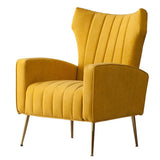 Modern Dense Foam Comfortable Luxurious Yellow Sofa Lounge Chair - Decor Smart