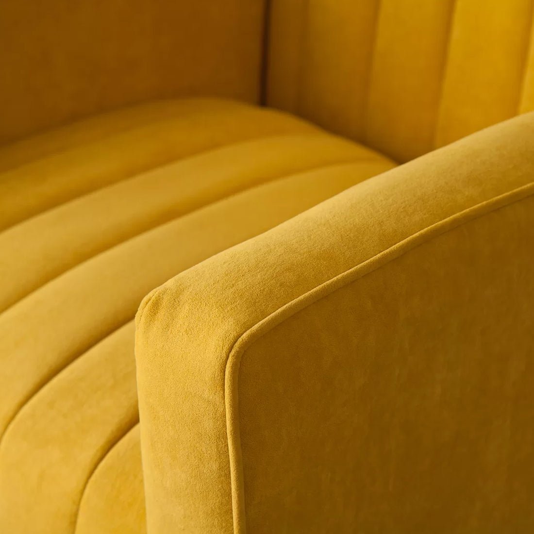 Modern Dense Foam Comfortable Luxurious Yellow Sofa Lounge Chair - Decor Smart