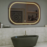 Modern Design LED Curved Rectangle Bathroom Mirror - Decor Smart