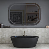 Modern Design LED Curved Rectangle Bathroom Mirror - Decor Smart