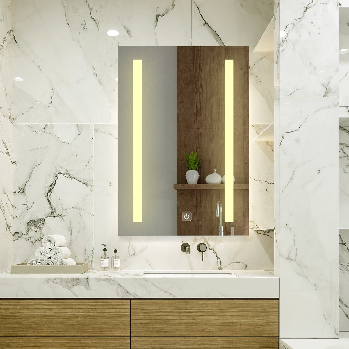 Modern Design LED Rectangular Bathroom Mirror - Decor Smart