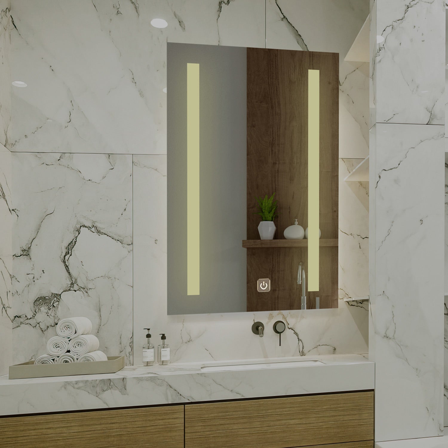 Modern Design LED Rectangular Bathroom Mirror - Decor Smart