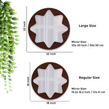 Modern Design Star Shape Wooden Wall Mirror - Decor Smart
