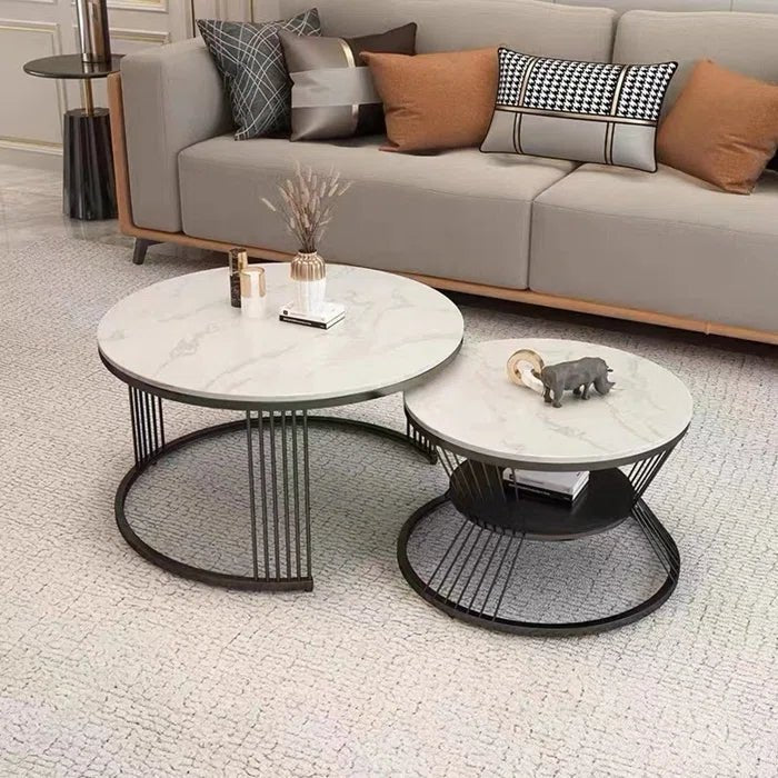 Modern Designer Multipurpose Coffee Table with Black Metal Finish - Decor Smart