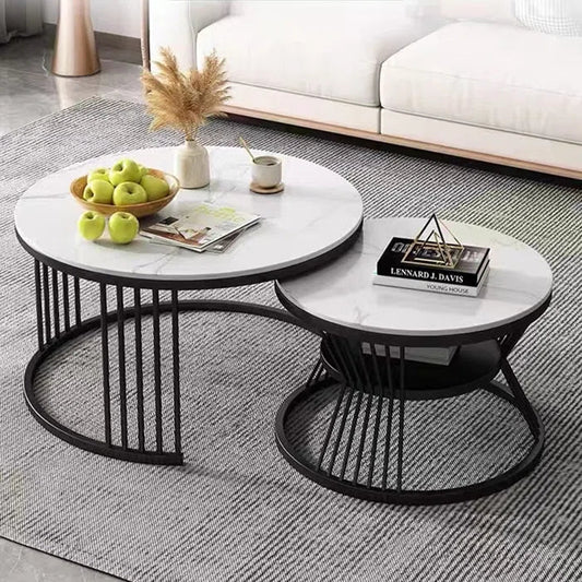Modern Designer Multipurpose Coffee Table with Black Metal Finish - Decor Smart