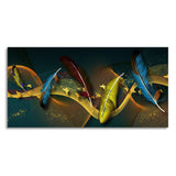 Modern Feathers And Butterflies Premium Canvas Wall Painting - Decor Smart