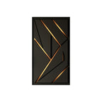 Modern Geometric Black and Gold Lines 3D Wall Art Home Decor