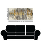 Modern Golden Abstract Design Premium Canvas Wall Painting - Decor Smart