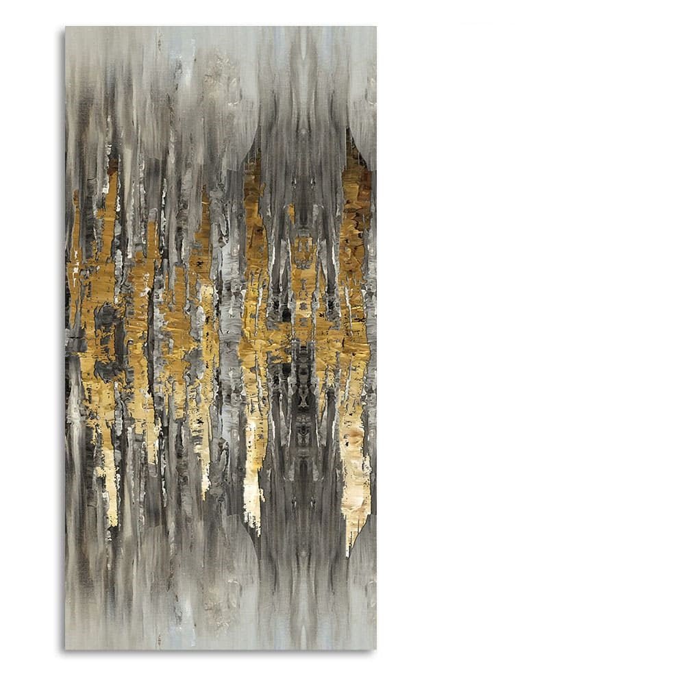 Modern Golden Abstract Pattern Premium Canvas Wall Painting - Decor Smart