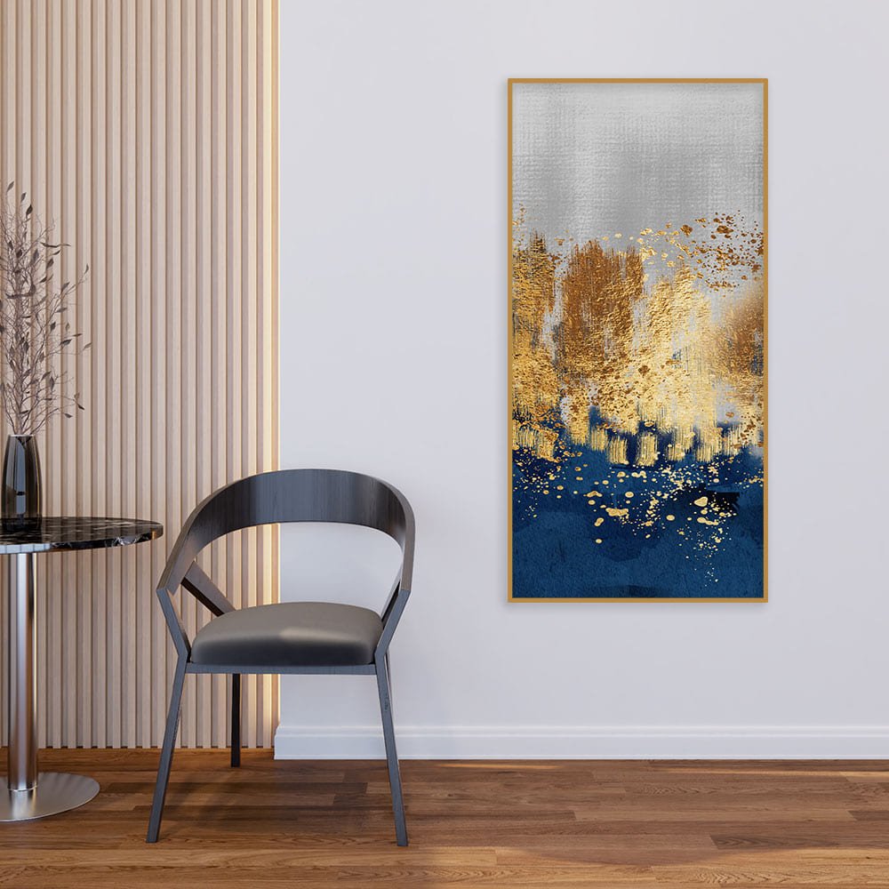 Modern Golden Art Textured Design Canvas Wall Painting - Decor Smart