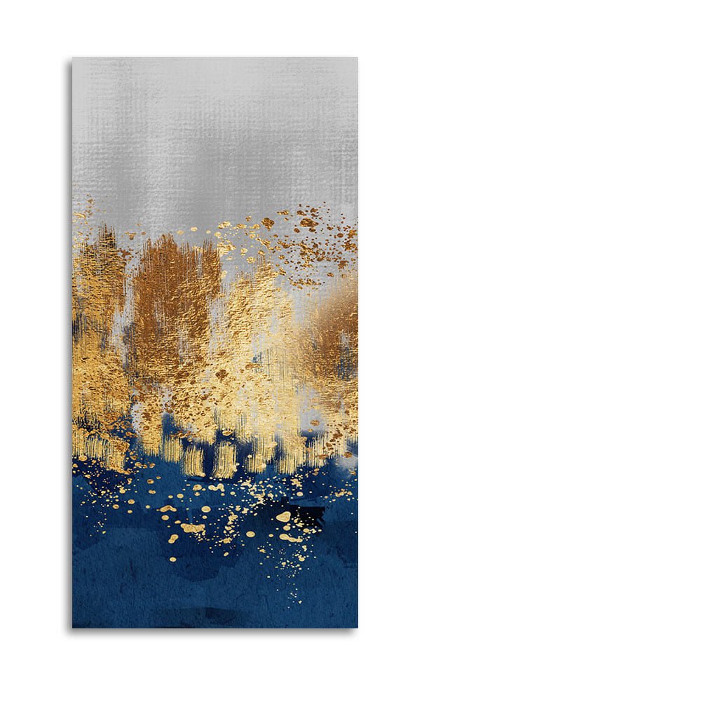 Modern Golden Art Textured Design Canvas Wall Painting - Decor Smart