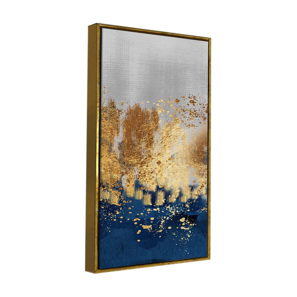 Modern Golden Art Textured Design Canvas Wall Painting - Decor Smart