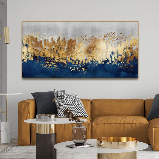 Golden Texture Elegance – Premium Canvas Wall Art by Decor Smart