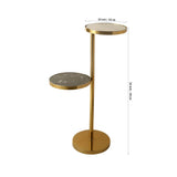 Modern Golden Round Shape Iron Stand Drink Table - Decor Smart