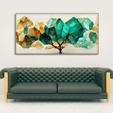 Modern Golden Tree Textured Art Canvas Wall Painting - Decor Smart