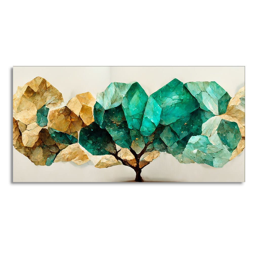 Modern Golden Tree Textured Art Canvas Wall Painting - Decor Smart