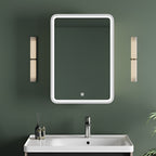 Modern LED Vanity Mirror Cabinet with Smooth Corners and Storage