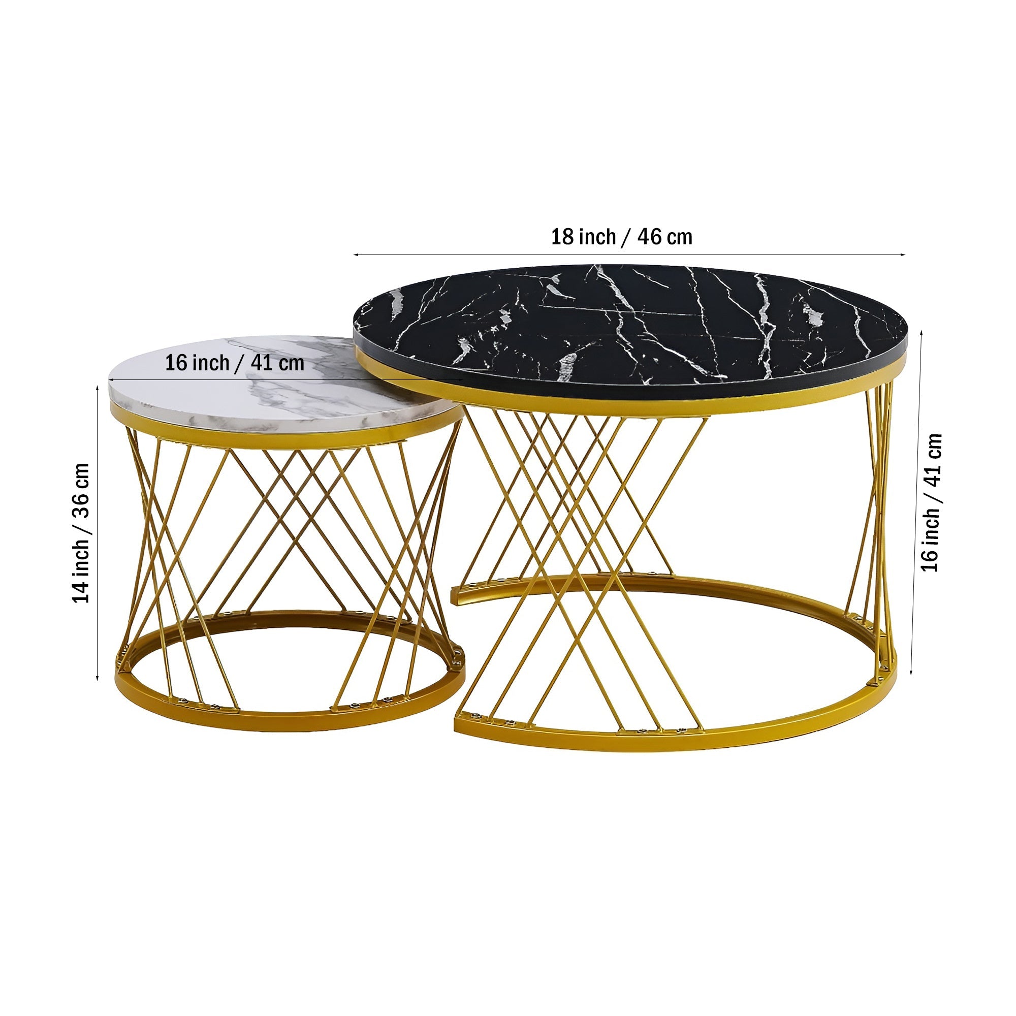 Modern Minimalist Stylish Nesting Coffee Table - Decor Smart
