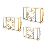 Modern Minimalist White Marble Gold Console Table - Decor Smart