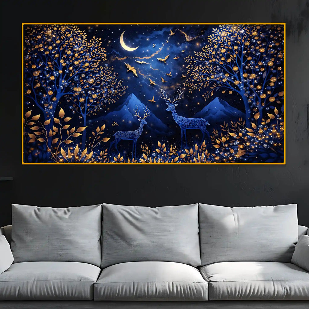 Modern Nature Decor Crystal Glass Wall Painting