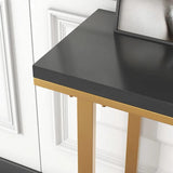 Modern Opulence Black Marble Gold Console Table - Decor Smart