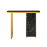 Modern Opulence Black Marble Gold Console Table - Decor Smart