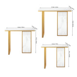 Modern Opulence White Marble Gold Console Table - Decor Smart