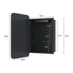 Modern RGB Mirror Cabinet with Ambient Glow and Storage