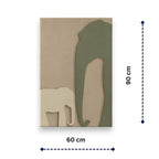 Modern Safari Elephant Duo Inspired 3D Wall Art Home Decor