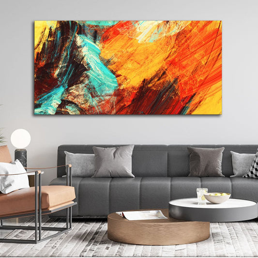 Modern Texture Colorful Abstract Canvas Wall Painting - Decor Smart